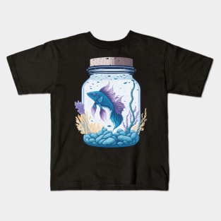 watercolor: imagine fish Kids T-Shirt